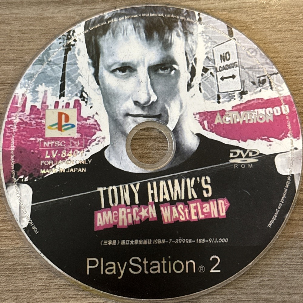 Tony Hawk's American Wasteland Japan Edition (Sony PlayStation 2) Disc Only Rare